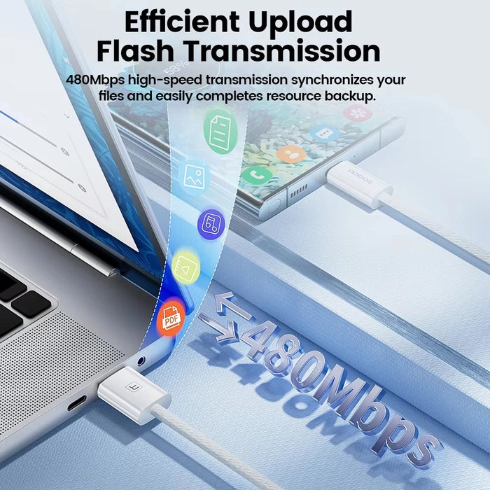Toocki 100W USB-A to USB-C Fast Charging Data Cable for Xiaomi, Huawei, Realme