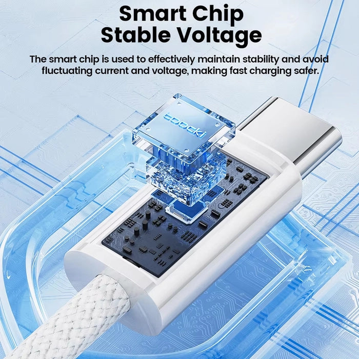 Toocki 100W USB-A to USB-C Fast Charging Data Cable for Xiaomi, Huawei, Realme