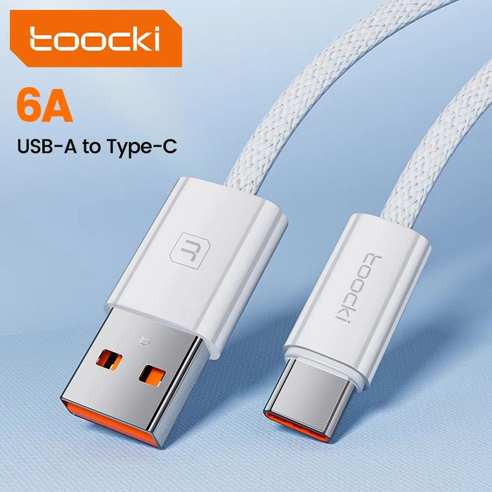 Toocki 100W USB-A to USB-C Fast Charging Data Cable for Xiaomi, Huawei, Realme