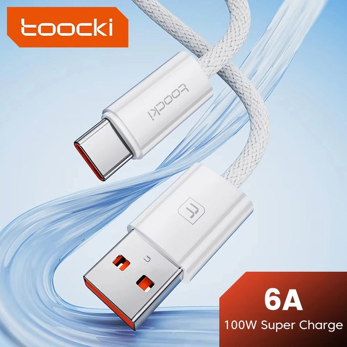 Toocki 100W USB-A to USB-C Fast Charging Data Cable for Xiaomi, Huawei, Realme